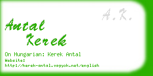 antal kerek business card